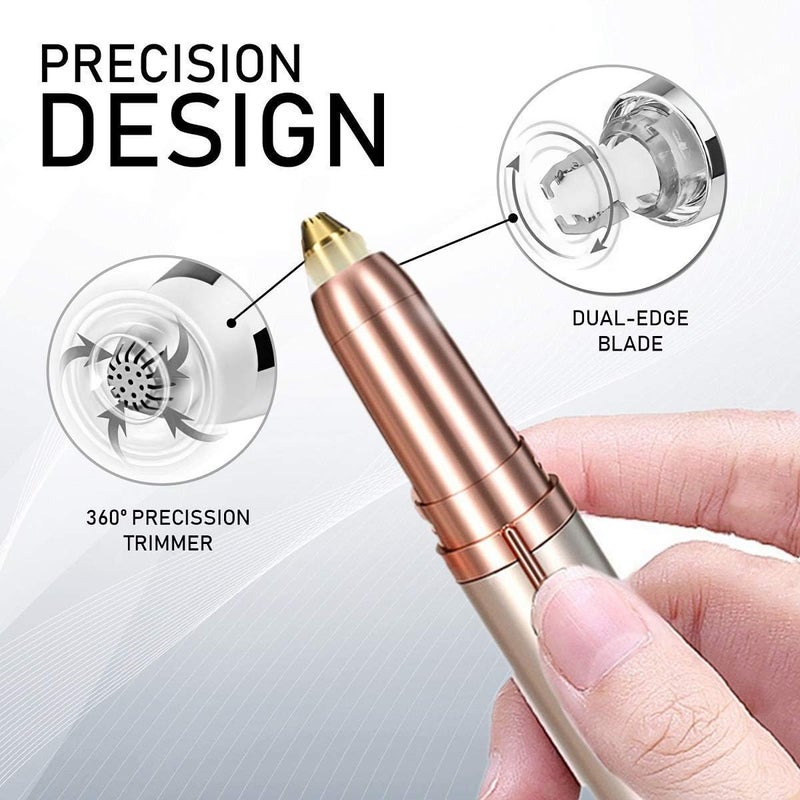 N.C Eyebrow Hair Remover, Eyebrow Shaper for Women, Painless-Precision Eyebrow Trimmer Brows Epilator Eye Brow Facial Face Razor for Face Lips Nose Facial Hair Removal with LED Light - Image 3