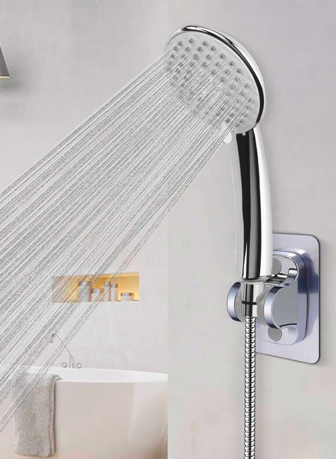 Chase Up Self Adhesive Shower Head Holder-Adjustable Handheld Shower Holder NO Drilling Wall Mount Waterproof (1 Pack, Chrome Finish) - Image 2