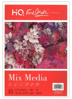 HQ A3 Size Mix Media Sketch Pad 30 Sheets 160gsm Thickness  - Image 1