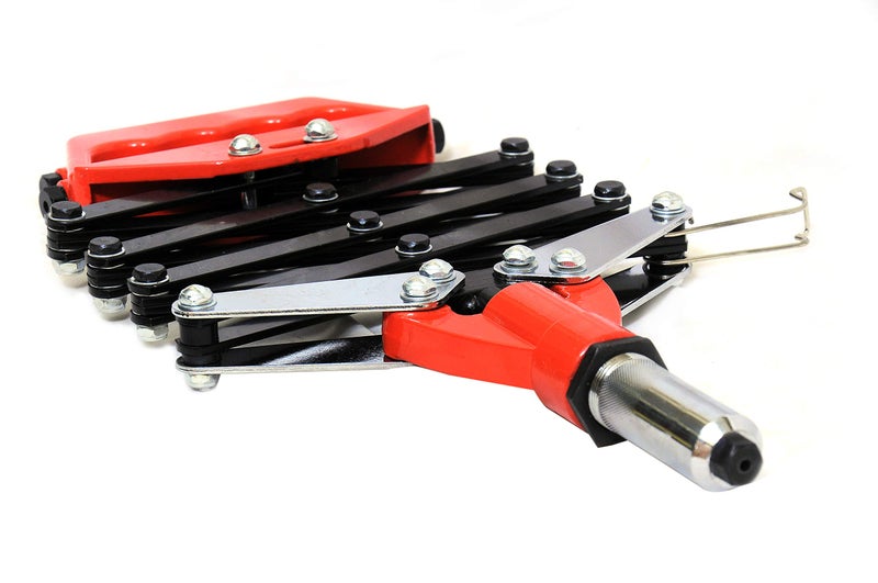 Jon Bhandari Tools 32” Folding Riveting Gun | Heavy-Duty Riveter with Interchangeable Tips & Spanner | Rivet Sizes 3.2mm, 4mm, 4.8mm, 6.4mm | Ergonomic Non-Slip Handle for Industrial & DIY Use - Image 1
