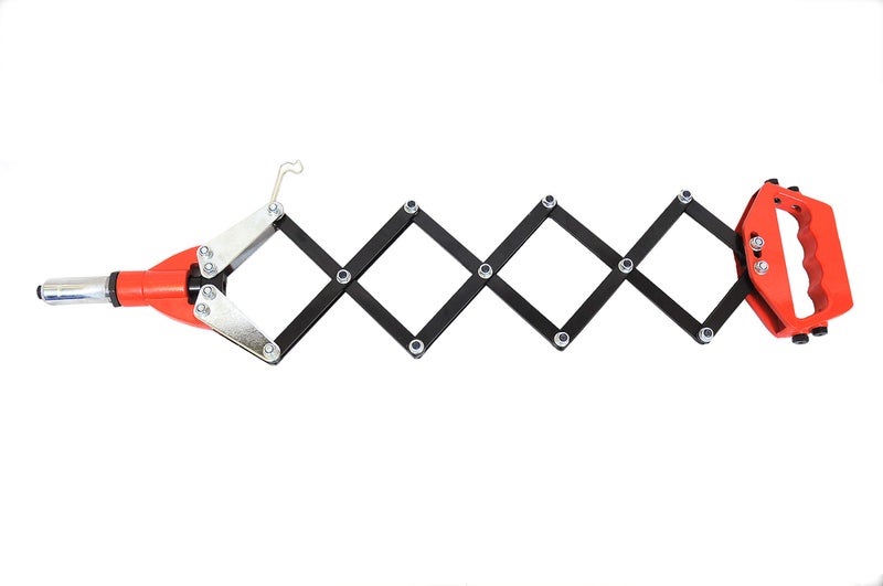 Jon Bhandari Tools 32” Folding Riveting Gun | Heavy-Duty Riveter with Interchangeable Tips & Spanner | Rivet Sizes 3.2mm, 4mm, 4.8mm, 6.4mm | Ergonomic Non-Slip Handle for Industrial & DIY Use - Image 2