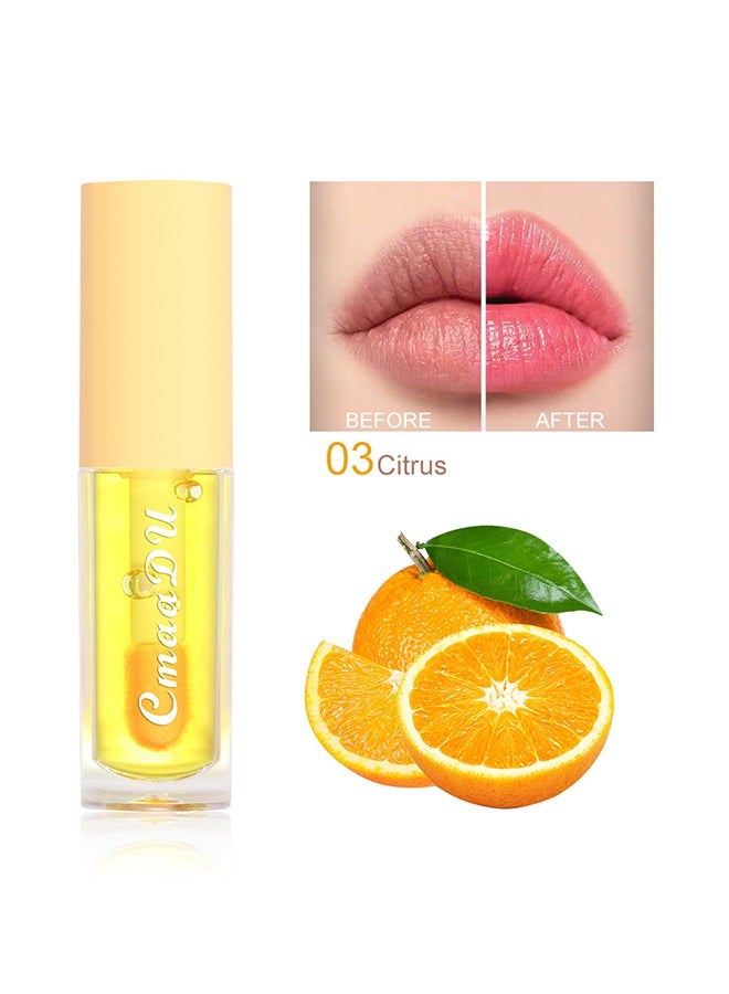 CmaaDu Fruit color changing lip glaze, moisturizing lipstick, lip moisturizing,Lip Glow Oil,Citrus #03 - Image 1