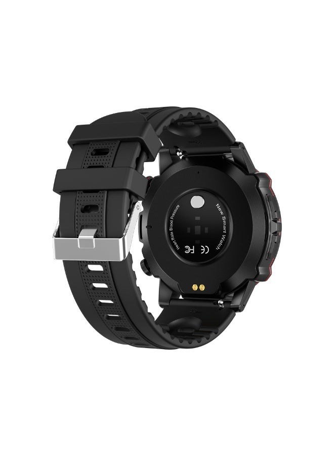 ساعة دوم الذكية للرجال، شاشة AMOLED تعمل دائمًا، مكالمات بلوتوث، مقاومة للماء، ساعة لياقة بدنية، متوافقة مع أنظمة Android وiOS، لون أسود - Image 5