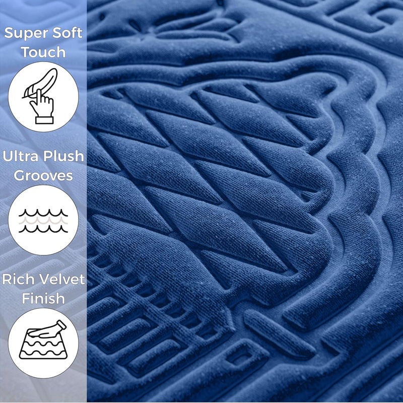 Sacred Artisans Padded Prayer Mat Thick with Soft Velvet Foam | Prayer Rug and Meditation Mat for Men Women Home Travel & Gift (Ocean Blue) - Image 5