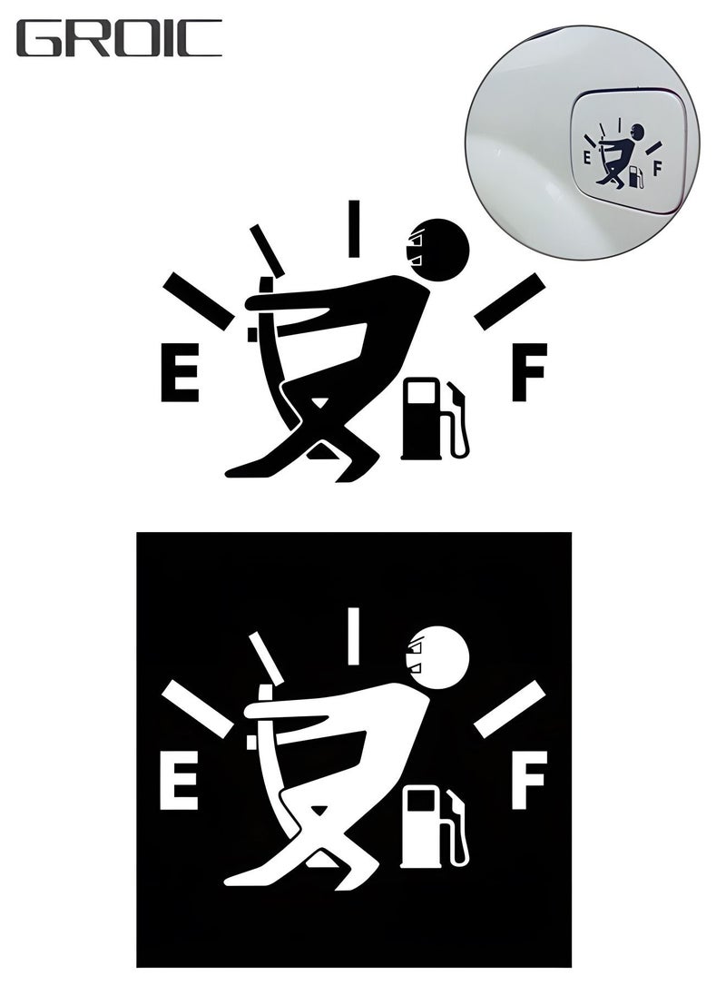 GROIC 2 PCS Funny Car Stickers Exterior Accessories, High Gas Consumption Decal, Universal Fuel Gage Stickers, Suitable for Cars, Trucks, Motorcycles, SUVs,Car Decoration  - Image 1