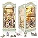 SUDOPOR DIY Book Nook KitDollhouse Booknook Bookshelf Insert Decor3D Wooden Puzzles with LED Dust CoverBook Nook Miniature KitBirthday Halloween Home Decor for Teens AdultCountryside Diary - Image 2