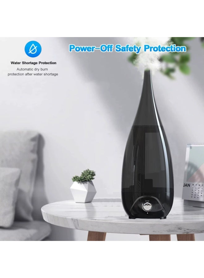 جهاز ترطيب هواء بارد سعة 3 لترات للمنزل والمكتب وغرفة الأطفال تصميم محمول يمكن وضعه على الأرض أو الطاولة، مزود بتحكم يدوي وهيكل آمن للأطفال - Image 5