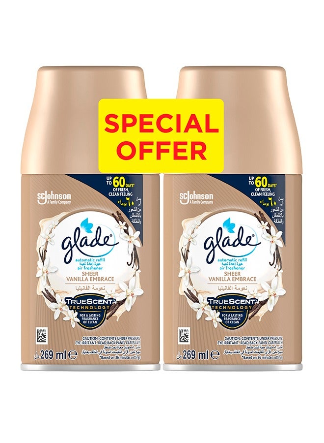 Glade Sheer Vanilla Embrace Automatic Refill Air Freshener 2 x 269ml  - Image 1