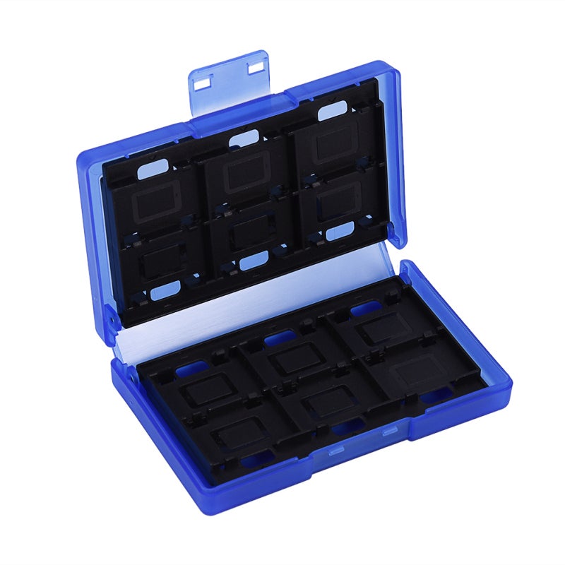 Nintendo Switch Game Case: 24-Slot Blue ABS Material - Durable Compact Portable Storage Holder for Switch Game Cards and TF Cards - Image 5