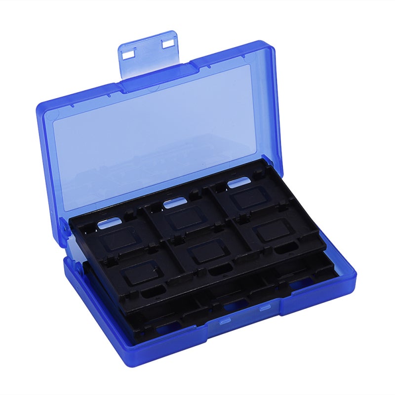 Nintendo Switch Game Case: 24-Slot Blue ABS Material - Durable Compact Portable Storage Holder for Switch Game Cards and TF Cards - Image 2