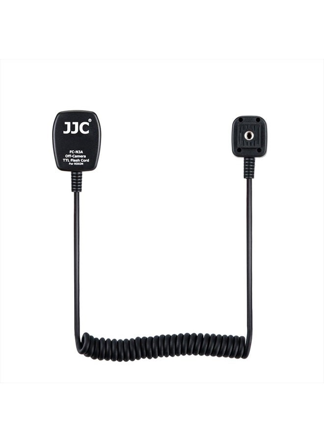 JJC Flash TTL Cord JJC Off-Camera Flash Hot Shoe Cord for Nikon Z5 Z6 Z6II Z7 Z7II D6 D5 D780 D850 D810 D750 D500 D7500 D7200 D5600 D5500 D5300 D3500 D3400 Replaces Nikon SC-28 Cord -1.3m - Image 1