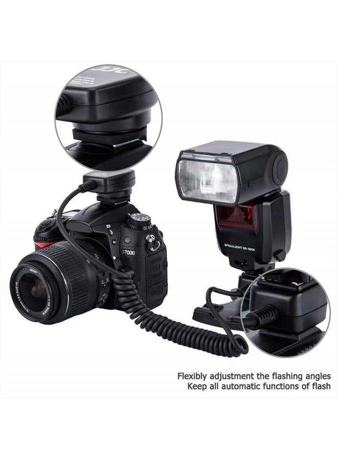 JJC Flash TTL Cord JJC Off-Camera Flash Hot Shoe Cord for Nikon Z5 Z6 Z6II Z7 Z7II D6 D5 D780 D850 D810 D750 D500 D7500 D7200 D5600 D5500 D5300 D3500 D3400 Replaces Nikon SC-28 Cord -1.3m - Image 4