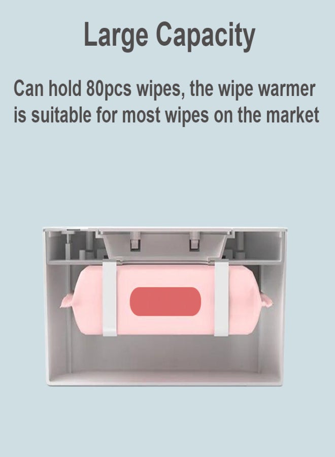 Baby Wipe Warmer with Digital Display Large Capacity Baby Wet Wipes Warmer Dispenser USB Powered, Adjustable Temperature Heating - Image 5