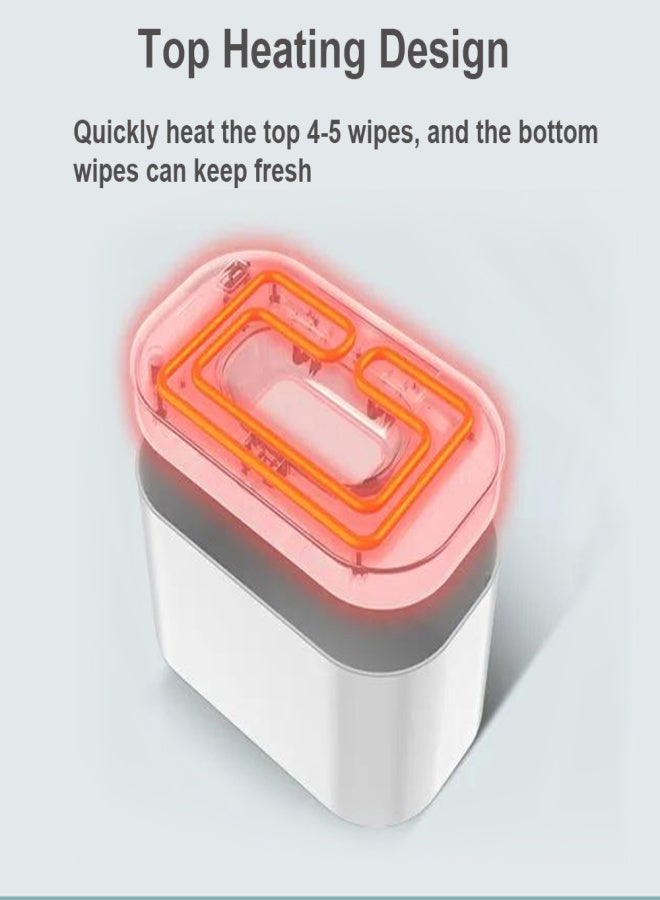 Baby Wipe Warmer with Digital Display Large Capacity Baby Wet Wipes Warmer Dispenser USB Powered, Adjustable Temperature Heating - Image 3