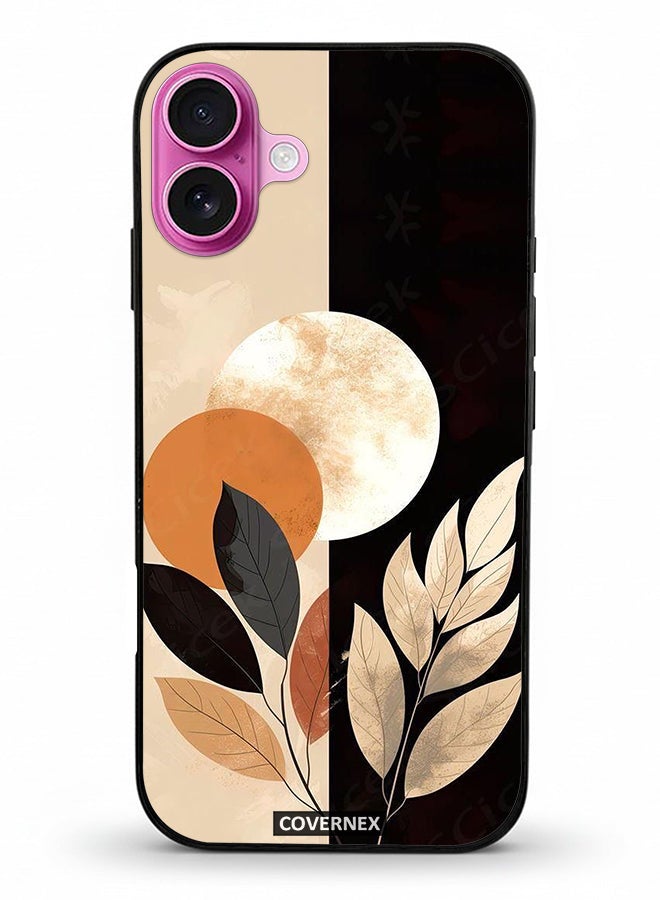 Covernex Apple iPhone 16 Plus Protective Case Cover Printed Featuring Crescent Moon And Leafy - Image 2