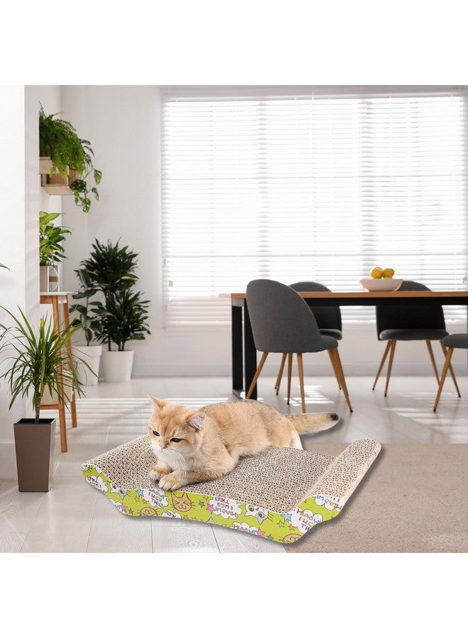 مجموعة عمود خدش القطط 2 في 1 - (أريكة + جسر) | عمود خدش قطط مموج من الورق المقوى مع عشبة النعناع البري للقطط والقطط الصغيرة داخل المنزل | حماية الأثاث، تصميم متين - Image 3