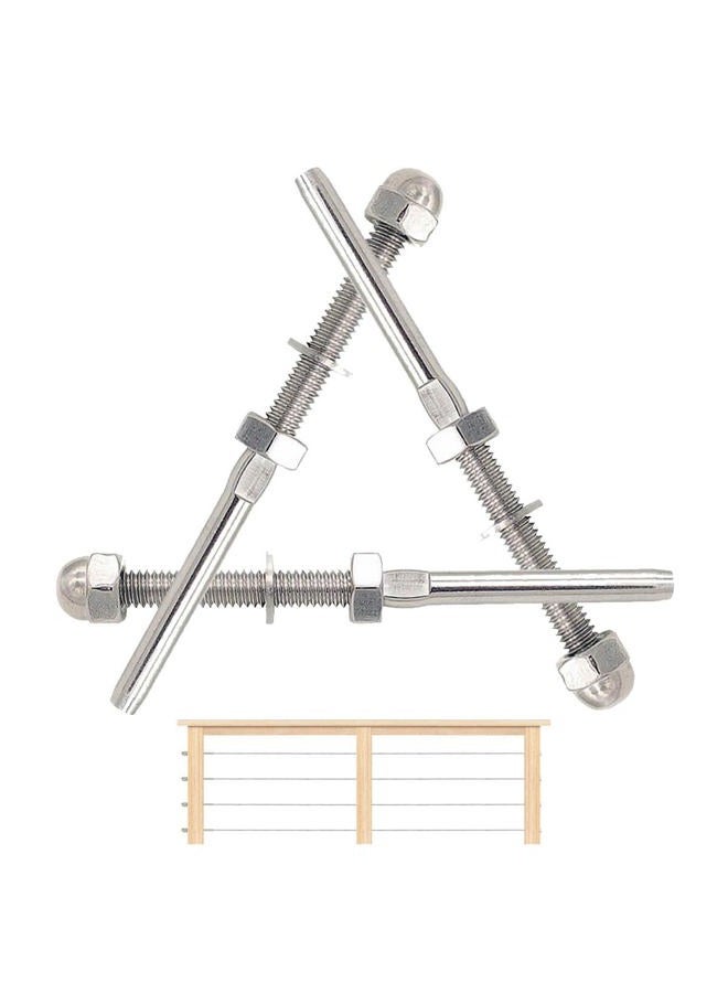 Fayevorite 50 Pack Threaded Terminal Stud End, Threaded Tension Stud End,Stainless Steel Hand Swage Stud for 1/8" Cable Deck Railing,Rail System, Cable Railing Kit,Cable Tensioner (50) - Image 1