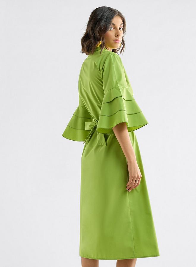 Splash FAV Ruffled Sleeve Shirt Dress - Image 3
