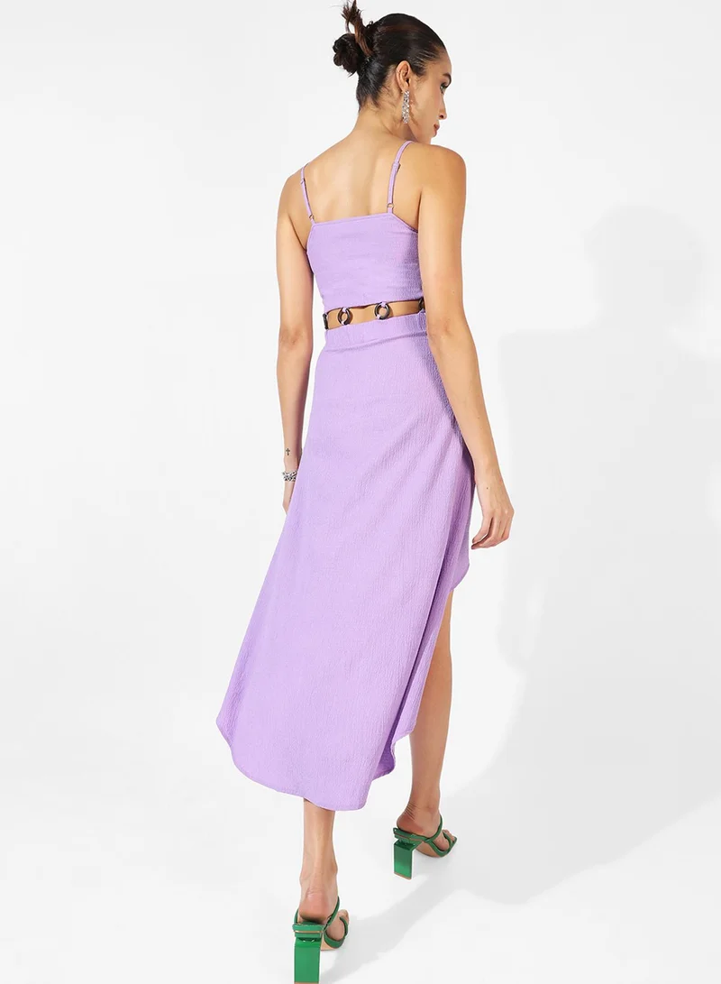 PINACOLADA  Women's Lavender High-Low Cutout Dress for Women | Best Price UAE