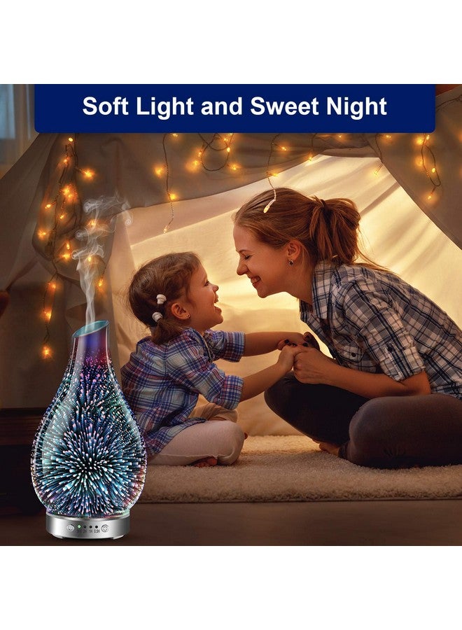 MAXWINER مرشحات الزيوت الأساسية بالموجات فوق الصوتية 3D زجاجية مع خاصية الإيقاف التلقائي وإعداد المؤقت 7 ألوان من الأضواء LED المتغيرة للاستخدام في المنزل أو المكتب أو السبا 120 مل - Image 5