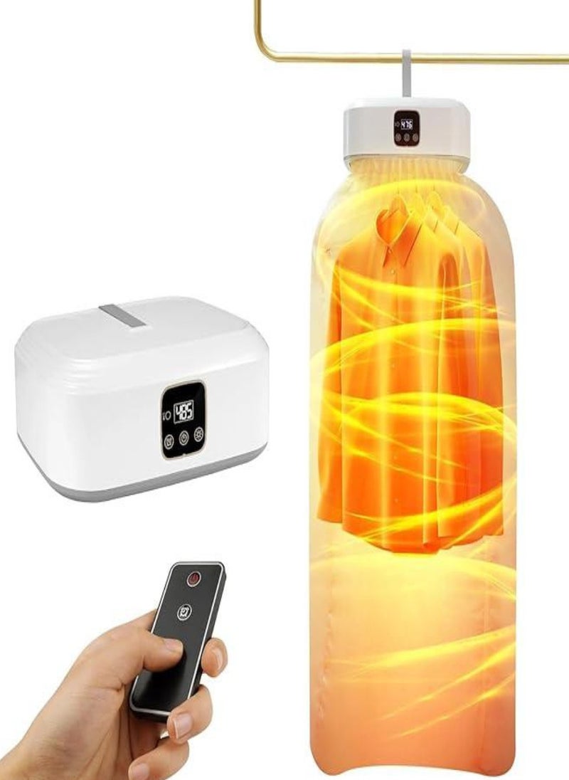 Portable Clothes Dryer, Mini Laundry Dryers with Remote Control, Quick and Easy to Use Small Compact Foldable Electric Drying Machine with Dry Bag for Travel, RV, Home, Apartment - Image 3