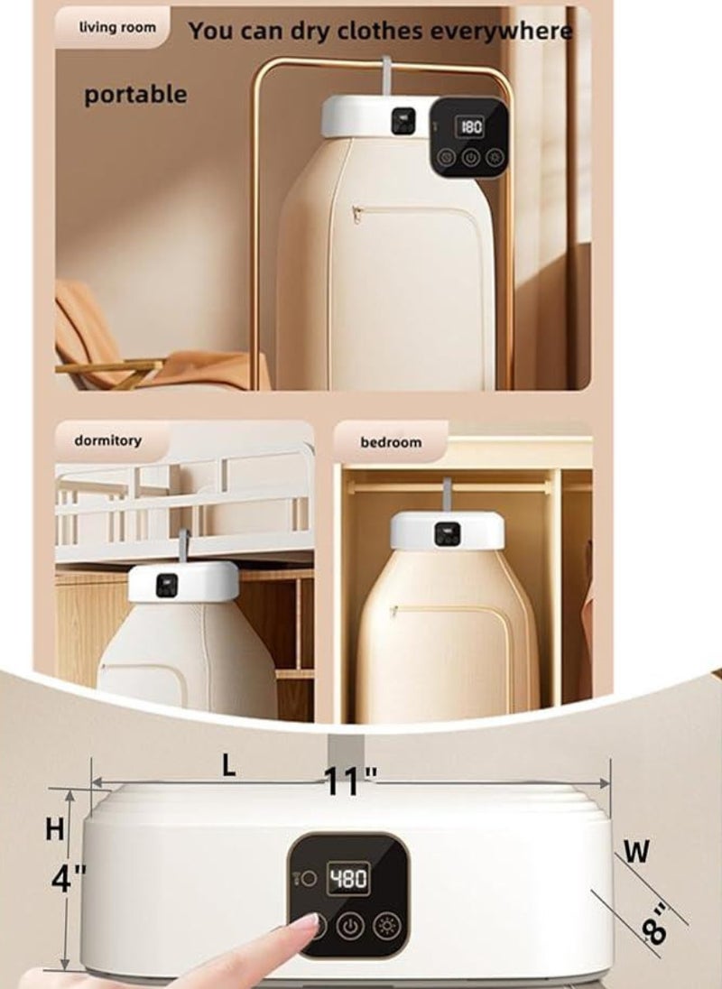 Portable Clothes Dryer, Mini Laundry Dryers with Remote Control, Quick and Easy to Use Small Compact Foldable Electric Drying Machine with Dry Bag for Travel, RV, Home, Apartment - Image 2