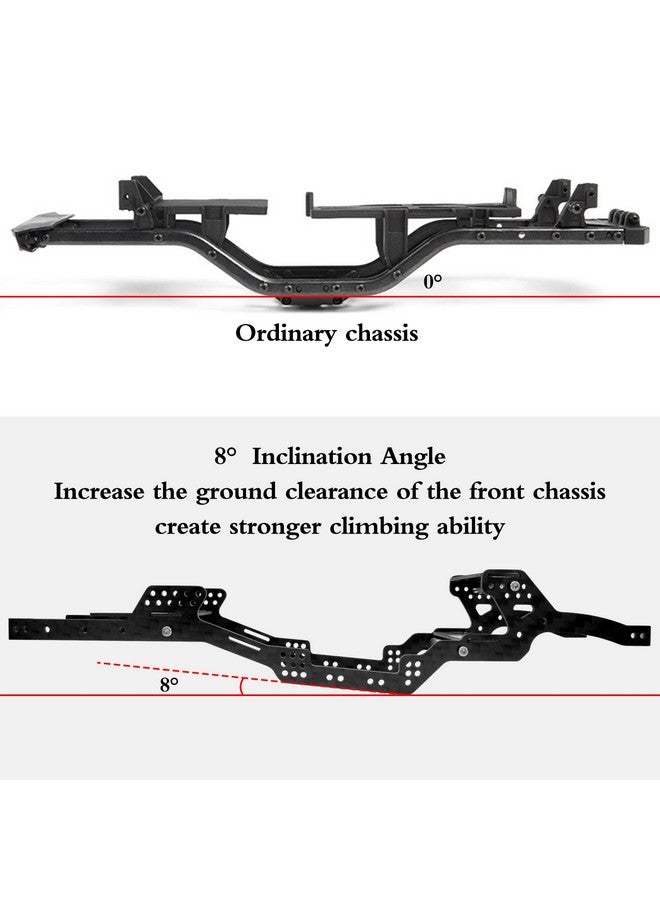 OGUNKE Ogrc Carbon Fiber Angled Skid Chassis Kit Angled Skid Lcg Chassis Kit For Axial Scx24 Deadbolt Jlu C10 Bronco Upgrade Part - Image 3