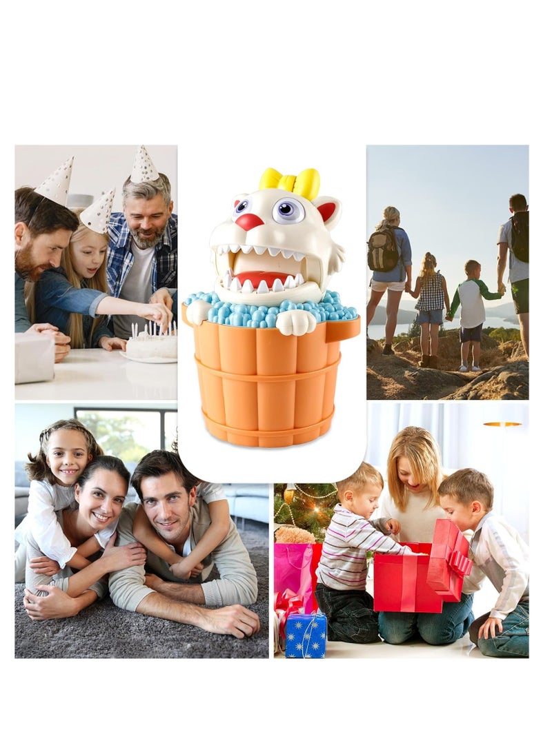 SOLARAE Teeth Dentist Game Cat Dentist Game Biting Finger Games Funny Dentist Toy Icebreaker Game with Teeth Dinosaur Cat Toy Travel Game for Kids Toddler Game - Image 3