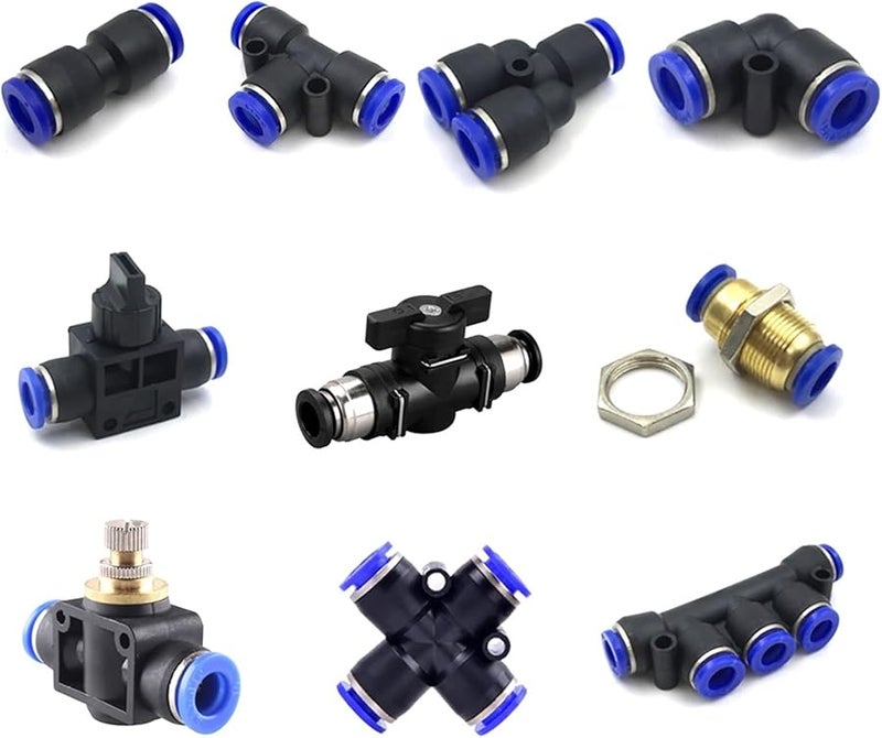 Pneumatic Fittings PY PU PV PE HVFF SA Water Pipe Connectors OD 4MM Quick Couplings - Image 1