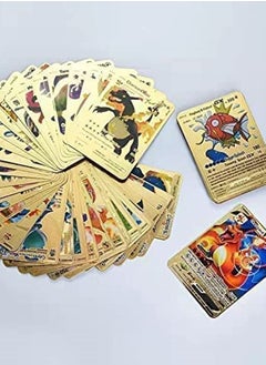 Pokemon Gold Pokemon Cards Golden Foil Set (55 pcs) - Including Vmax Rares V Series GX EX Rares Charizard Common Cards ( Random pic on cards box cover)  - Image 1