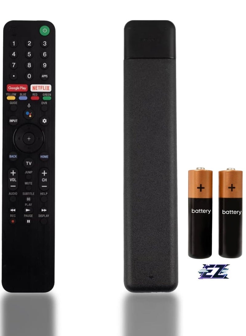 جهاز التحكم عن بُعد الصوتي OEM من سوني RMF-TX500U متوافق مع طرازات التلفاز XBR-43X800H XBR-49X800H XBR-65X900H XBR-55X900H XBR-75X900H يتضمن مفاتيح اختصار نتفليكس وجوجل بلاي مع بطارية - Image 1