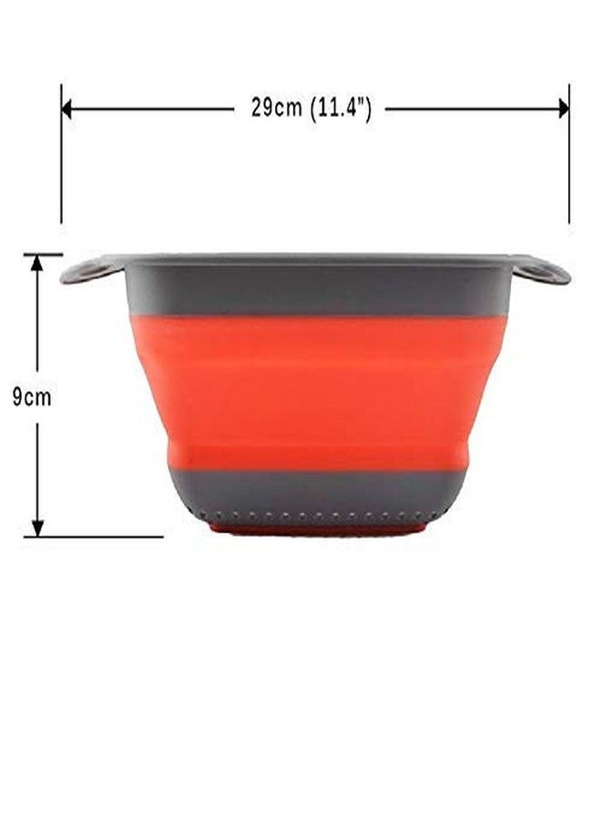 YOPRAM AKSHAR4U Colander Collapsible Colander Strainer Over The Sink Vegetable Fruit Colanders Strainers Folding Strainer for Kitchen Pack of 2(Sqaure(Big) - Image 5