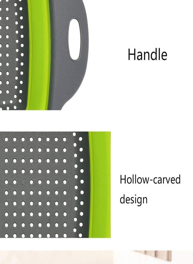 YOPRAM AKSHAR4U Colander Collapsible Colander Strainer Over The Sink Vegetable Fruit Colanders Strainers Folding Strainer for Kitchen Pack of 2(Sqaure(Big) - Image 3