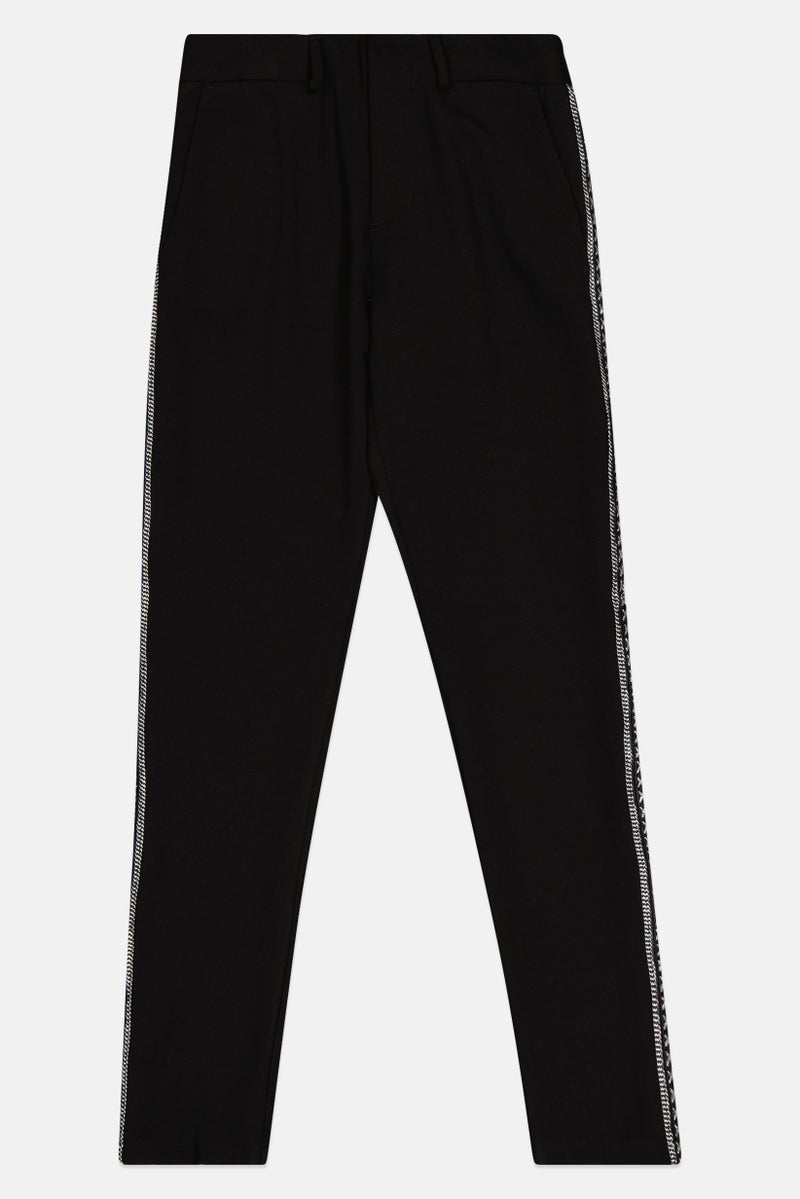 Reiko Women Cigarette Fit Solid Straight Leg Pants, Black - Image 3