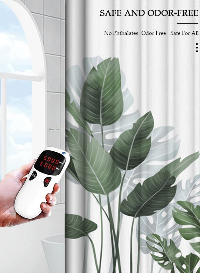 DUNISO 4 Pcs Bathroom Shower Curtain Set, Bathroom Sets with Rugs(Bath Mat, U Shape and Toilet Lid Cover Mat) and Shower Curtain With 12 Metal Hooks, Water Absorbent, Machine Washable Bath Rugs For Bathroom - Image 4