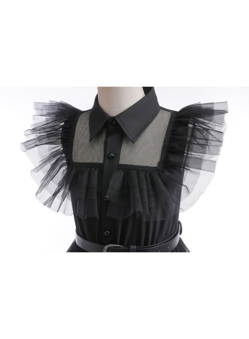 Wednesday Addams Dress Girls Costume Cosplay - Image 4