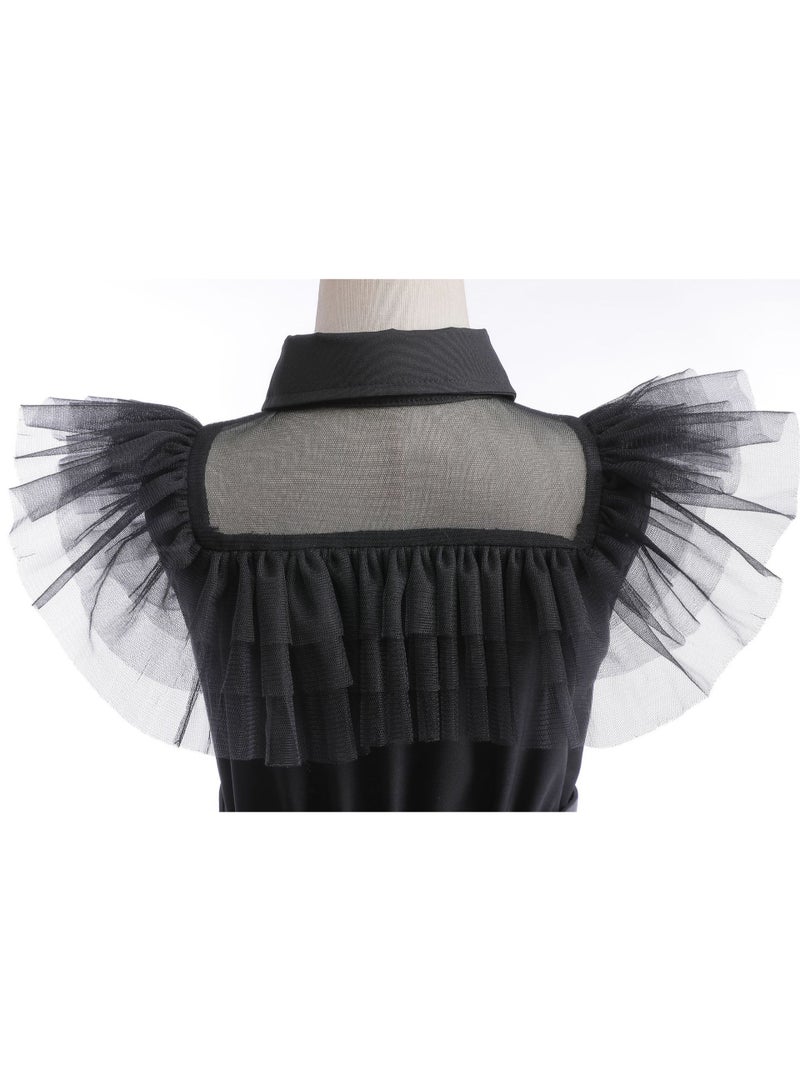 Wednesday Addams Dress Girls Costume Cosplay - Image 2