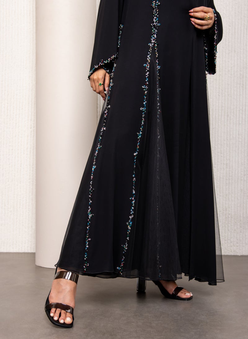 لوف عباية كلوش بشغل يدوي ملون - Image 5