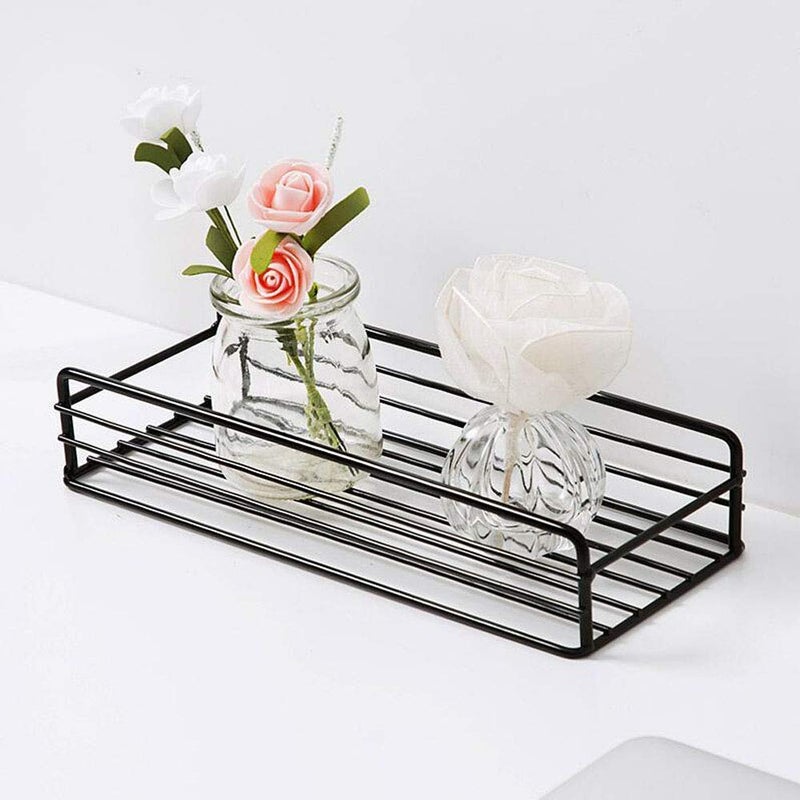 MIRARIYA Metal Multipurpose Kitchen Bathroom Shelf Wall Holder Storage Rack Bathroom Rack Storage Box Strong Magic Sticker Shower Rack Shelf - Image 3