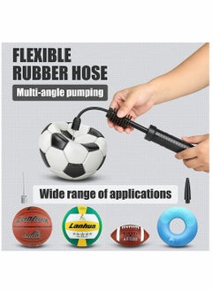 Excefore Portable Air Pump Sports Ball Tool Inflator Ball Pump with 1 Pcs Needles 1 Pcs Valve Adapter for Football Basketball Volleyball Rugby Balloons Swim Inflatables  - Image 3