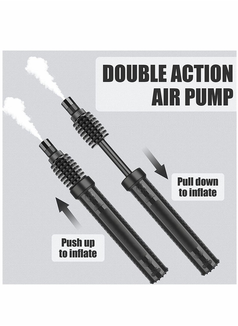 Excefore Portable Air Pump Sports Ball Tool Inflator Ball Pump with 1 Pcs Needles 1 Pcs Valve Adapter for Football Basketball Volleyball Rugby Balloons Swim Inflatables  - Image 2
