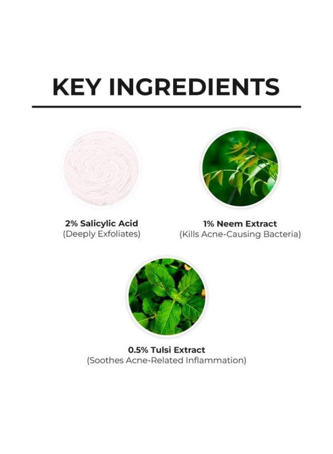 Dr. Sheth's Neem & Salicylic Acid Foaming Face Wash | Foaming & Exfoliating Acne - Fighting Face Wash | 100 ml - Image 3