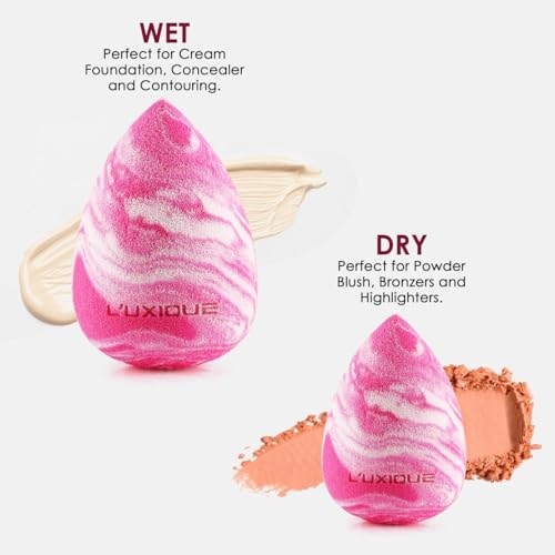 LUXIQUE Luxe Beauty Blender Pink | Latex-Free Makeup Sponge for Foundation, Concealer, and Blending | Unisex Beauty Tool for Smooth Finish | Soft, Reusable Sponge Applicator - Image 5