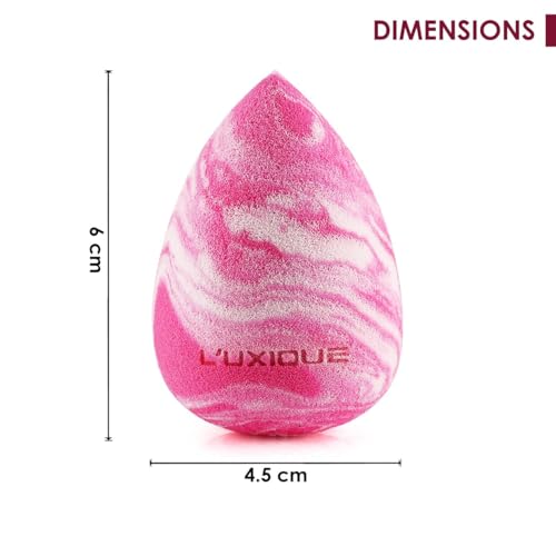 LUXIQUE Luxe Beauty Blender Pink | Latex-Free Makeup Sponge for Foundation, Concealer, and Blending | Unisex Beauty Tool for Smooth Finish | Soft, Reusable Sponge Applicator - Image 2