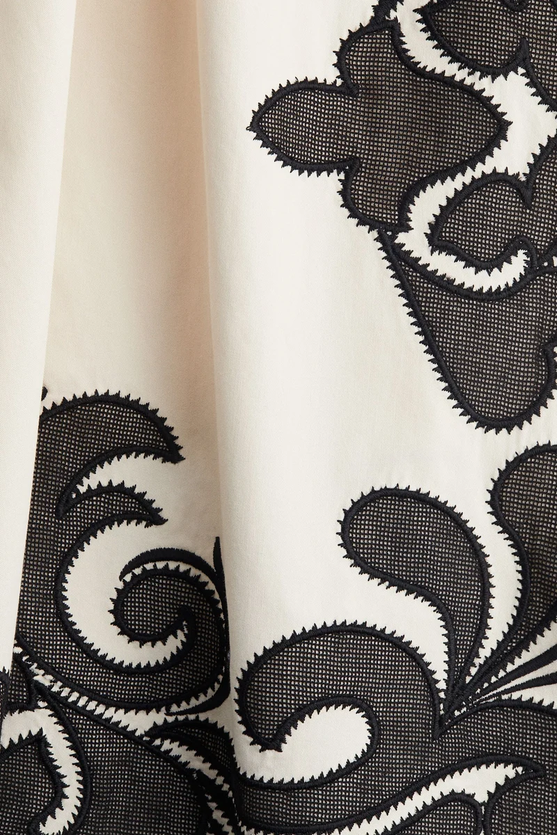 H&M Embroidered A-Line Dress