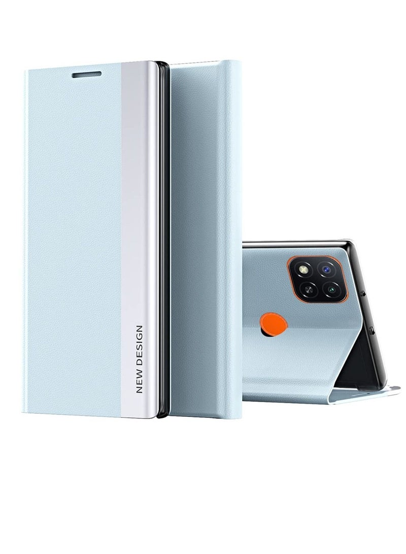 حافظة واقية فوليو فليب جلدية مغناطيسية للإغلاق لهاتف Xiaomi Redmi 9C / Redmi 10A Sky Blue
