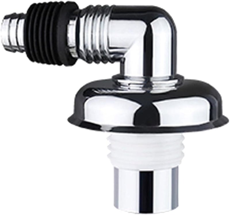 Angled Drain Backflow Preventer Electroplated Sewer Connector For Washing Machine 2 Inch - Image 2