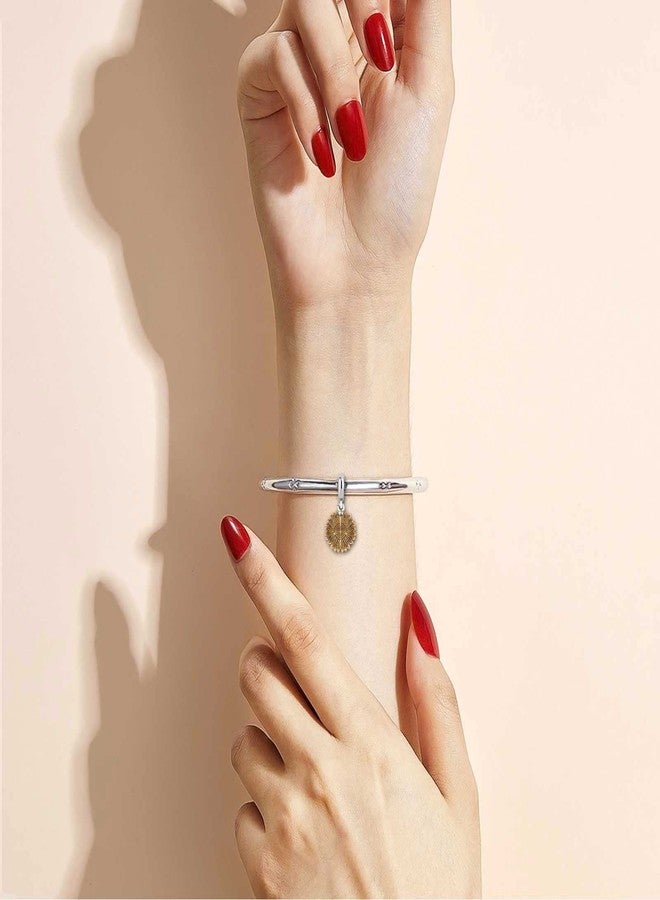 KunBead Women You are My Sunshine Sunflower Gold Plated Dangle Charms Compatible with Pandora Charm Bracelets Necklace - Image 4