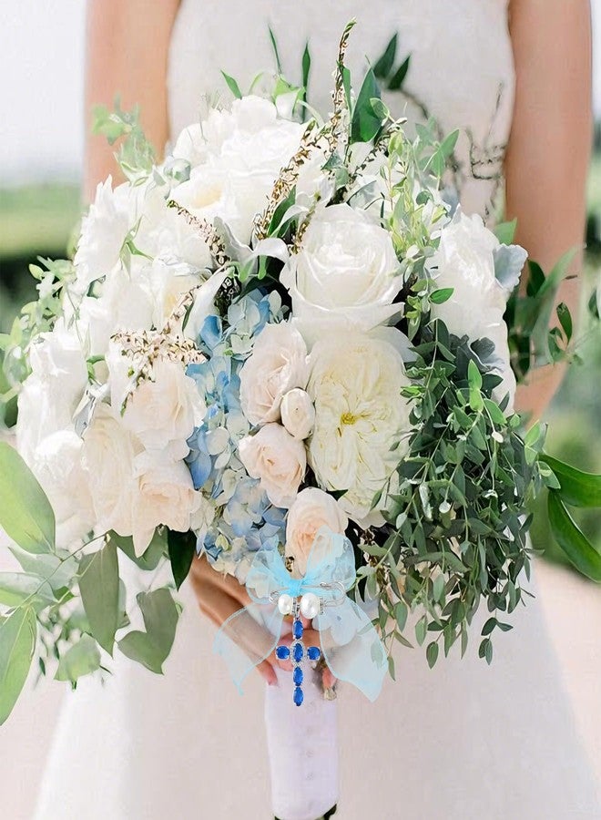 LIKEYO Something Blue Gift for Bride - LIKEYO Wedding Keepsake Gifts Something Blue Bouquet Charm for Bride, Bridal Shower Pins for Bouquets, Garter, Dress, Shoe form Mom Grandma Sister Friend, Bridal Accessories - Image 4