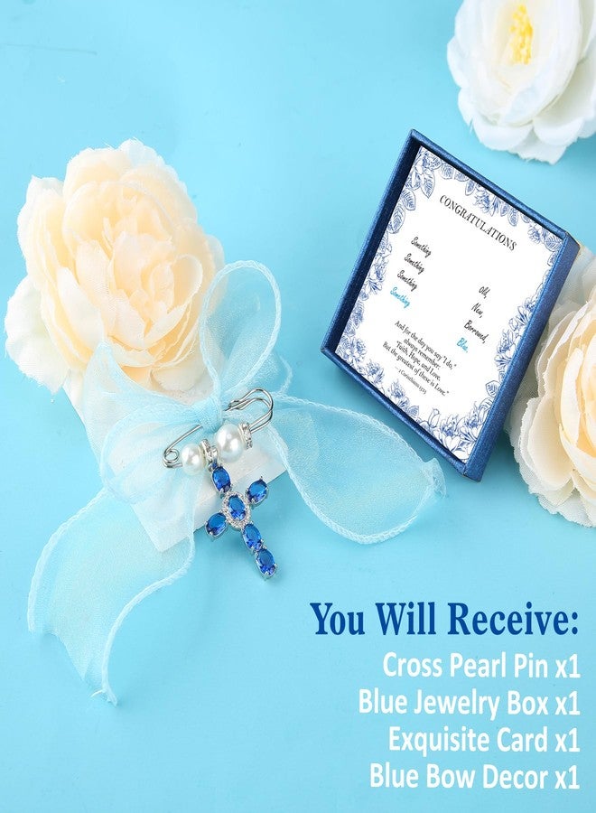 LIKEYO Something Blue Gift for Bride - LIKEYO Wedding Keepsake Gifts Something Blue Bouquet Charm for Bride, Bridal Shower Pins for Bouquets, Garter, Dress, Shoe form Mom Grandma Sister Friend, Bridal Accessories - Image 5